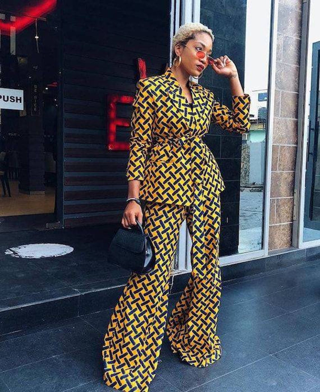 African Wax Suit and Pants, Ankara Jacket, Ankara Suit Set