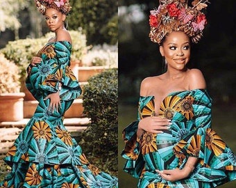 Afrikanisches Print-Umstandskleid, Ankara-Umstandskleid, afrikanisches Print-Umstandsoutfit, Umstands-Fotoshooting-Kleid, Schwangerschafts-Fotoshooting-Kleid