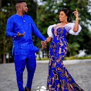 African Couple clothing, Ankara Couple, African fashion, Couple matching set, African wedding attire, Ankara clothing, African print couple