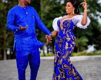 African Couple clothing, Ankara Couple, African fashion, Couple matching set, African wedding attire, Ankara clothing, African print couple