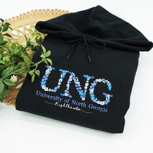 Sudadera universitaria bordada personalizada - Vuelta al cole - Sudadera con capucha con letras griegas - Camiseta universitaria de secundaria - Regalo de graduación