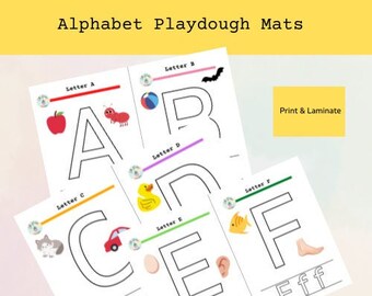 Alphabet Playdough Mats , Instant PDF