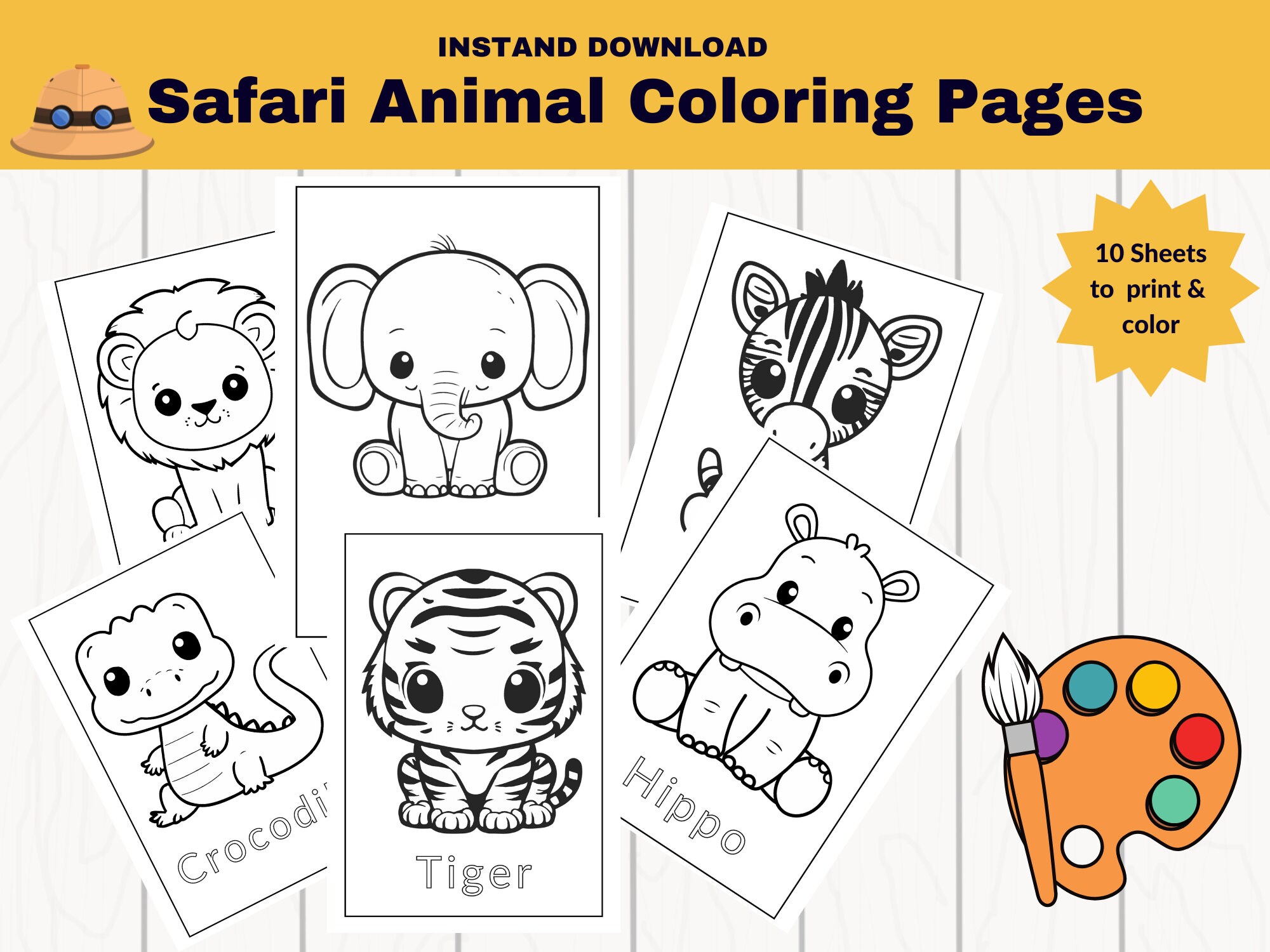 Zoo Preschool Printables, Safari Animal Activities for Children, Jungle ...