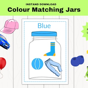 Color Matching, Colour  Activity, Toddler printable colours game, Montessori colors, Homeschool learning, reschool games