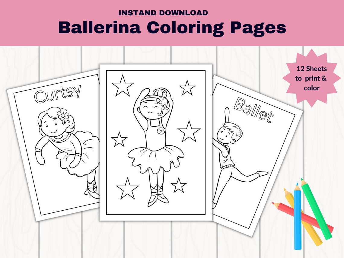 Ballerina Printable Coloring Pages, Ballerina Printable, Ballerina ...