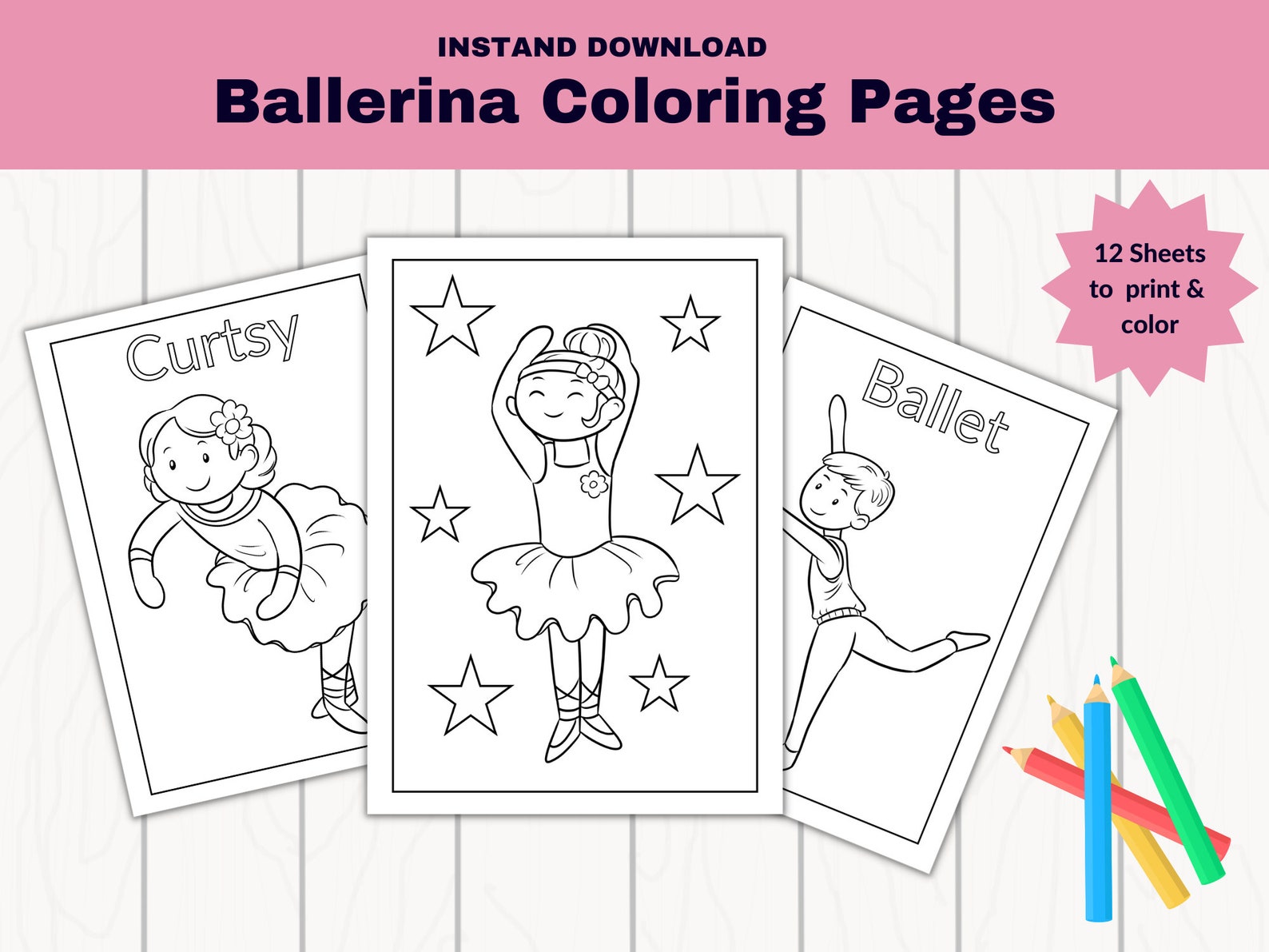 Ballerina Printable Coloring Pages, Ballerina Printable, Ballerina ...
