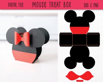 Mouse Theme Party Treat Box | Favor Box SVG