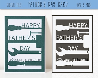 Cartoline per la festa del papà felice / Papercut / Download digitale