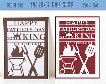 Cartoline per la festa del papà felice / Papercut / Download digitale
