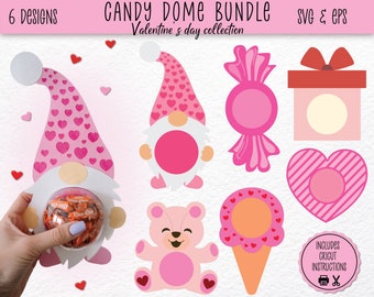 Candy Dome SVG Bundle | Candy Holder Ornament