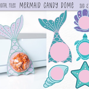 Dôme bonbon pour soirée à thème sirène | Porte-bonbons