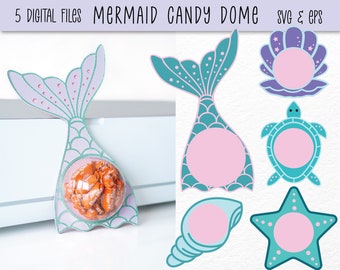 Zeemeermin Themafeest Candy Dome | Snoep houder