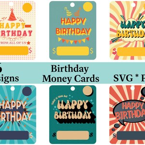 Cartões PNG e SVG de Cartão De Dinheiro De Aniversário Retro