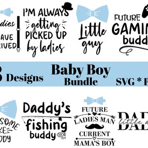 Baby Boy SVG PNG Bundle | Baby Shower | Newborn Bundle SVG