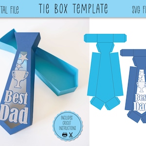 Father's Day Tie Box SVG | Treat Box SVG | Gift Box SVG