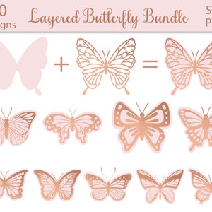 Layered Butterfly SVG & PNG