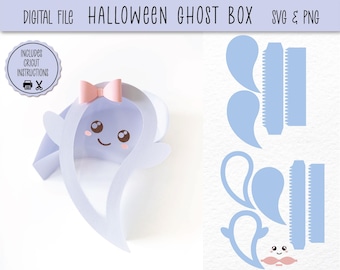 Halloween Ghost Box SVG | Treat box SVG | Candy Box