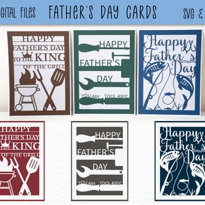 Happy Father's Day Cards | Papercut | Digital download