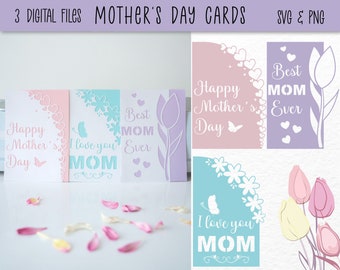 Mothers Day Card SVG | Papercut Greeting Cards | Digital download