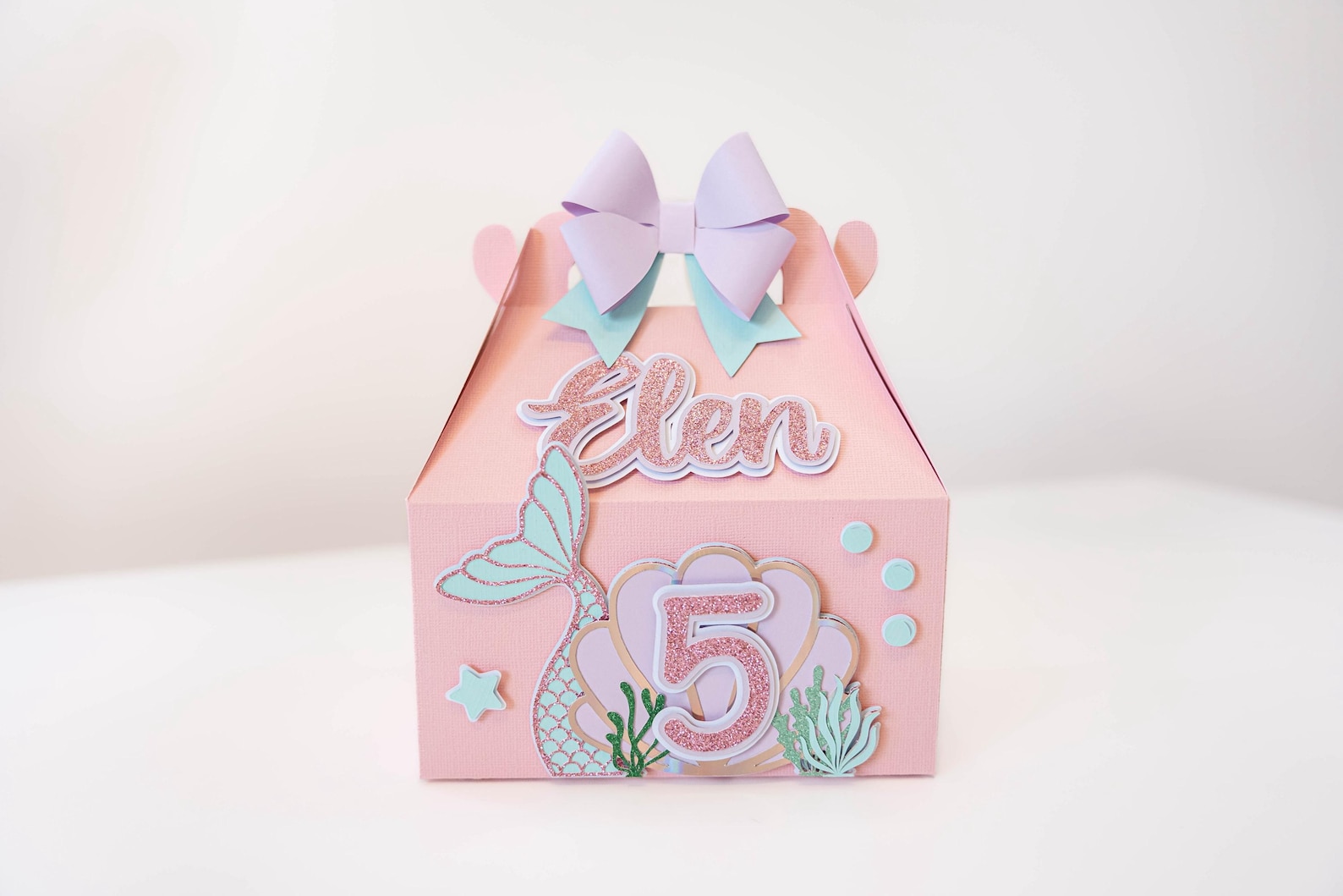 Mermaid Gable Box Template: Birthday Party Favor (digital Download) - Etsy