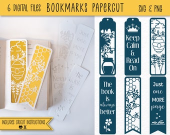 Bee bookmarks paper cut | Page Keeper SVG | Digital Download | Instant Download