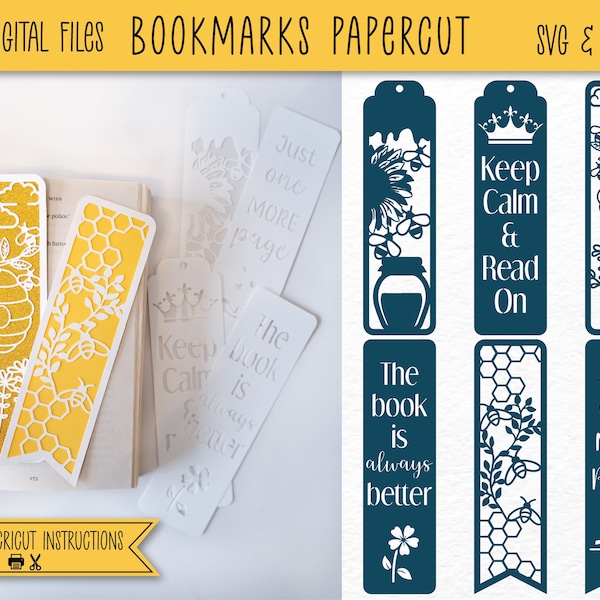 Bee bookmarks paper cut | Page Keeper SVG | Digital Download | Instant Download