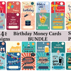 Geburtstag Geldkarte PNG & SVG Designs | Lippenbalsam Beutel Geldhalter | Digitaler Download