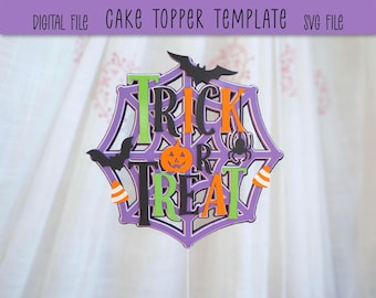 Halloween Tortenstecker SVG: Gruseliges Party Dekor (Digitaler Download)