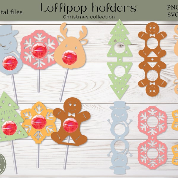 Christmas Lollipop holders SVG | Christmas Sucker holder SVG