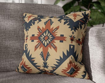 Zuidwestelijke geometrische kussensloop: boho Azteeks kussen, rustiek decor