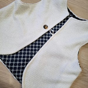 Sleeveless sherpa terrycloth shepherd vest