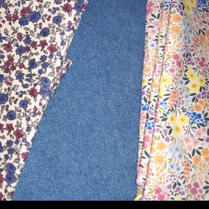 Marsupio liberty e denim blu lampone immagine 5