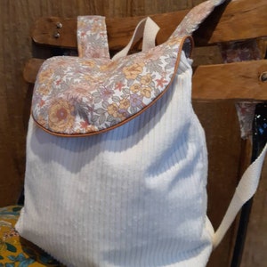 Children's velvet backpack