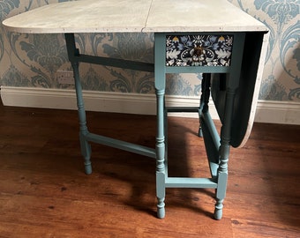 Beautifully refurbished vintage drop leaf table