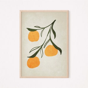 Oranges Poster, Fruit Print, Fruit Poster, Oranges Print, Oranges Wall Art, Fruit Wall Art, New Home Gifts, Oranges Illustration-LARGE image 1
