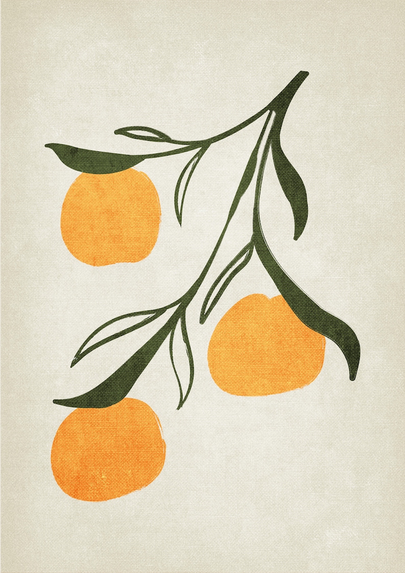 Oranges Poster, Fruit Print, Fruit Poster, Oranges Print, Oranges Wall Art, Fruit Wall Art, New Home Gifts, Oranges Illustration-LARGE image 5