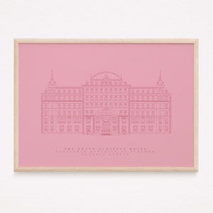 The Grand Budapest Hotel Poster, Movie Art, Movie Lover Gifts, The Grand Budapest Hotel Wall Art, Movie Gifts, Illustration-LARGE