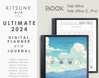 2024 Ultimate Digital Planner Kitsune From Kitsubooks for Onyx Boox Tab  Ultra / Tab Ultra C 