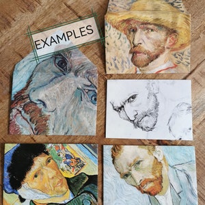 Vincent van Gogh Umschläge | DIN A6 | Handarbeit | 8er-Set | Recycelte Kunstbücher | Schneckenhaus | Mit Liebe gemacht | Selbstdichtend | Briefpapier |