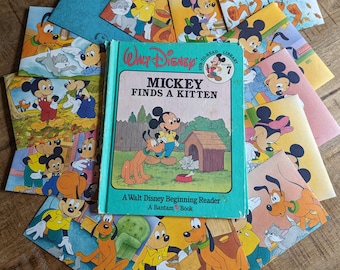 Mickey Disney-enveloppen | Set van 7 | A6 | Handgemaakt | Gerecycleerde prentenboeken| Slakkenpost | Zelfdichtend | briefpapier |
