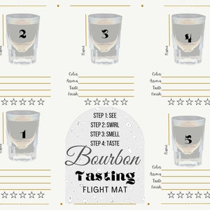 Bourbon Tasting Challenge, Bourbon Gifts For Men, Whiskey Tasting Scorecard, Printable Whiskey Taste Mat, Bourbon Tasting ScoreCard