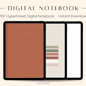Cyfrowy notatnik dla Goodnotes Notability | 6 hiperłączy | Notatnik na iPada i tablet dla uczniów | Szablon cyfrowych notatek