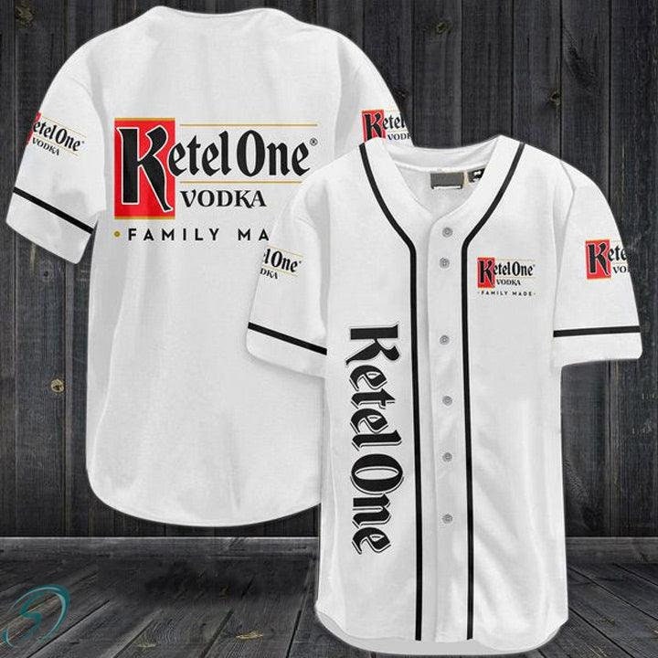 Discover White Ketel One Vodka Baseball Jersey, Vodka Shirt, Alcohol