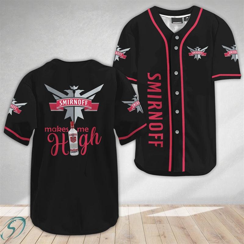 Discover Smirnoff Vodka Make Me High Baseball Jersey, Vodka Shirt, Alcohol