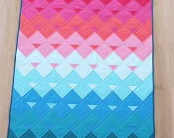 Triangle Falls Quilt Pattern: Modern Geometric Design (PDF)