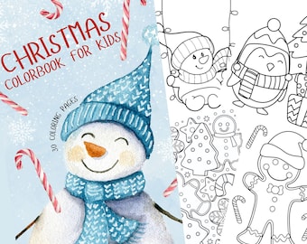 Libro de colores navideños - Para niños