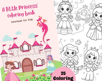 Libro para colorear de una princesita