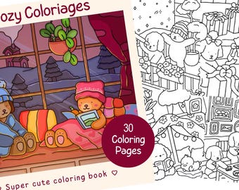 Cosy & Cute - Mi adorable libro para colorear para adultos y niños