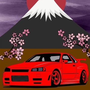 JDM NISSAN R34 Print