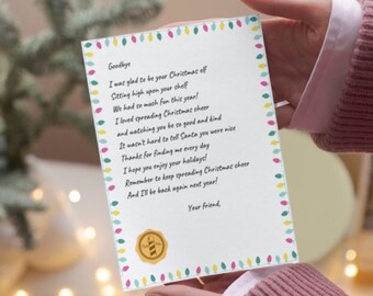 Letter from an Elf EDITABLE Goodbye, Return, and Arrival Letters A4 Size Christmas Lights